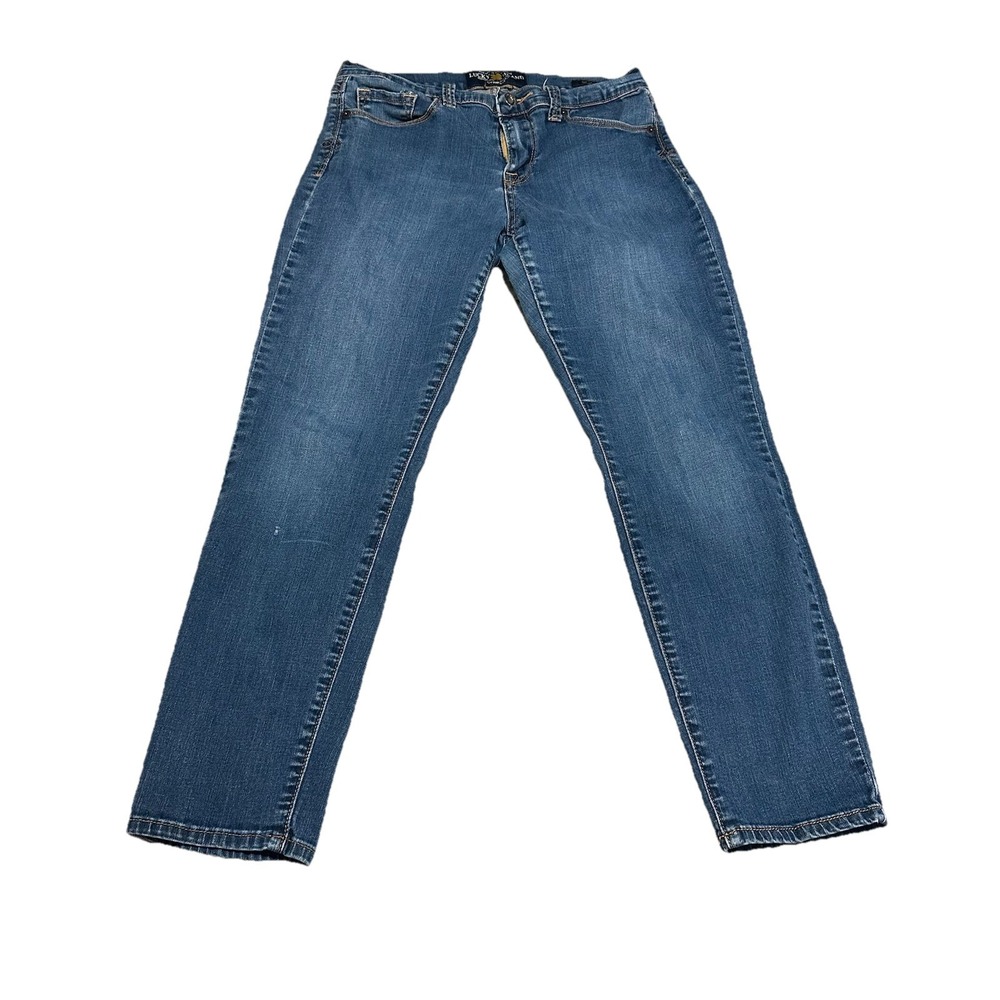 Lucky Brand Jeans Size 2 Women's 14x32 Blue Logo Sofia Capri